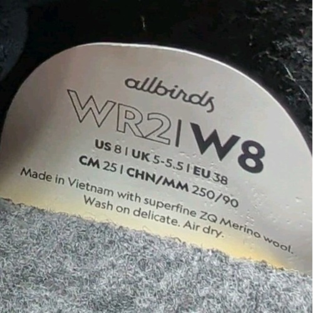 Allbirds Wool Runner 2 WR2 Sneakers All Navy Blue Women's Size 8 Casual Comfort - Picture 8 of 13